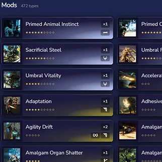 A dense grid of owned mods