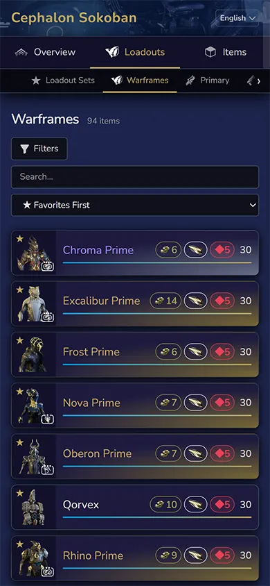 The same shared inventory on a phone